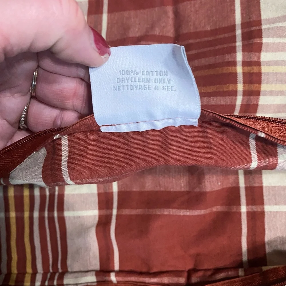 Restoration Hardware size 20 x 20 plaid pillow cover